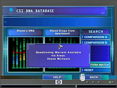 Ask Brass to give you this new warrant - Case 2 - part 2 - Case 2 - Double Down - Crime Scene Investigation: Hard Evidence - Game Guide and Walkthrough