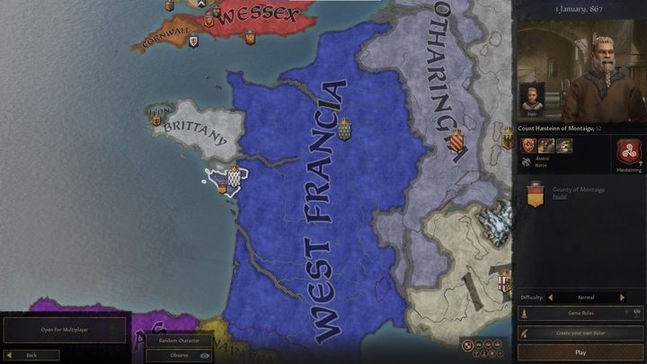 Start date: 867, difficulty: medium - Count Haesteinn is a true conqueror with great potential - Crusader Kings 3: Interesting starting locations - Basics - Crusader Kings 3 Guide