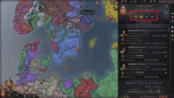 What you can do with your vassals and also their range of possibilities is determined by your Crown Authority level - Crusader Kings 3: Vassals - Kingdom management - Crusader Kings 3 Guide