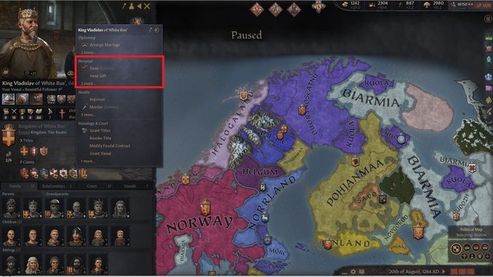 You can find the Sway scheme in the dialog window in the Personal category - Crusader Kings 3: Vassals - Kingdom management - Crusader Kings 3 Guide