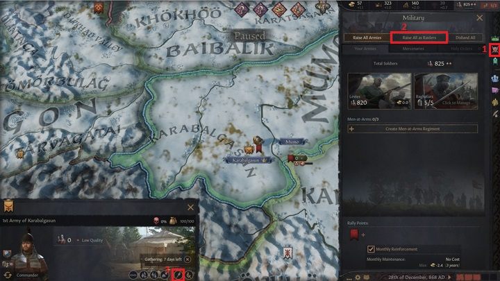 A specific type of military operation is Raid - Crusader Kings 3: Gold and buildings - Kingdom management - Crusader Kings 3 Guide