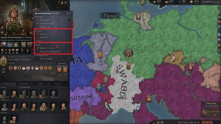 To start a scheme, you first have to decide who will be the target - Crusader Kings 3: Council and court - Kingdom management - Crusader Kings 3 Guide