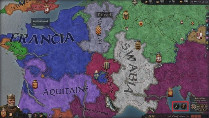 After starting the scheme, you will be able to track its progress not only through the scheme window but also with special icons in the lower right corner of the screen - Crusader Kings 3: Council and court - Kingdom management - Crusader Kings 3 Guide