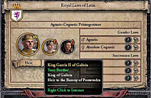 On the Iberian Peninsula accumulating power thanks to the marriages is a simple thing. - Succession - House - Crusader Kings II - Game Guide and Walkthrough
