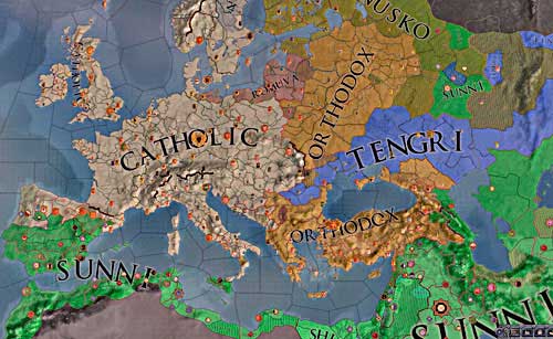 Catholicism is the most popular religion - Basics - Religion - Crusader Kings II - Game Guide and Walkthrough