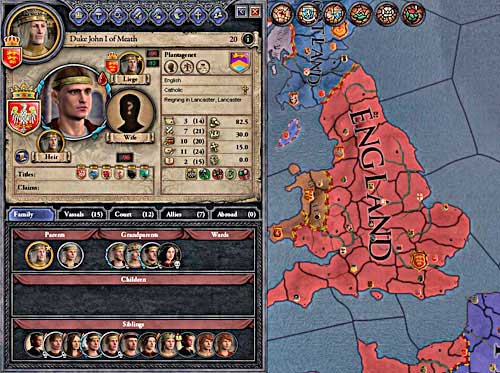 At the beginning, decrease number of descendants. - The Third Crusade - Official scenarios - Crusader Kings II - Game Guide and Walkthrough
