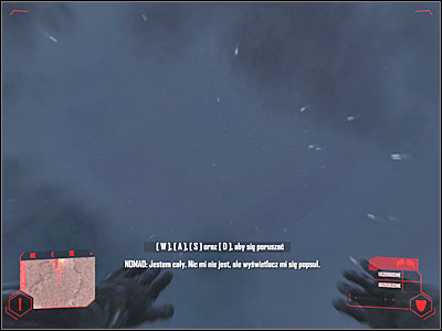 Dont worry about any of the warning lights, because your Nanosuit can be repaired very soon - Crysis: Mission 1, Contact - part 1, walkthrough - Mission 1 - Contact - Crysis Game Guide