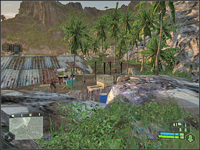 Now you should move on to your left - Crysis: Mission 1, Contact - part 4, walkthrough - Mission 1 - Contact - Crysis Game Guide