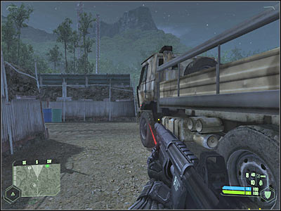 The most important thing here will be to keep moving in order to prevent the truck from receiving too much damage - Crysis: Mission 2, Relic - part 6, walkthrough - Mission 3 - Relic - Crysis Game Guide