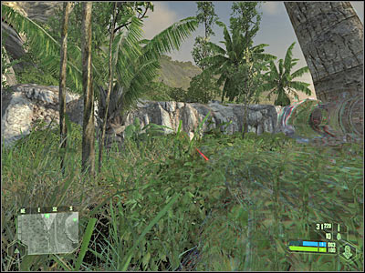 You are probably very close to the first gun, so you should start using cloaking device in order to avoid being seen by anyone - Mission 4 - part 2 | Mission 4 - Assault - Mission 4 - Assault - Crysis Game Guide