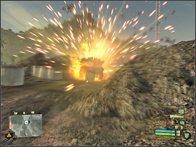 Now you will have to try and get closer to the third AA gun - Mission 4 - part 4 | Mission 4 - Assault - Mission 4 - Assault - Crysis Game Guide