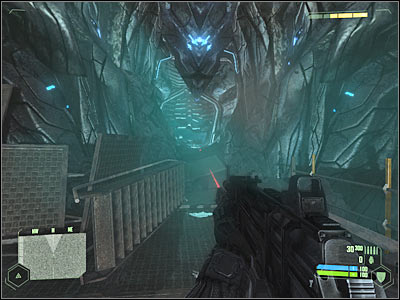 Head on to the opposite end of this cavern - Mission 7 - part 1 | Mission 7 - Core - Mission 7 - Core - Crysis Game Guide