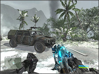 As youve probably suspected, your main objective here will be to defend the humvee against alien attacks - Mission 9 - part 2 | Mission 9 - Exodus - Mission 9 - Exodus - Crysis Game Guide