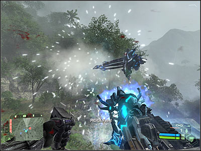 Youll probably sustain some major injuries during the course of the battle - Mission 9 - part 4 | Mission 9 - Exodus - Mission 9 - Exodus - Crysis Game Guide