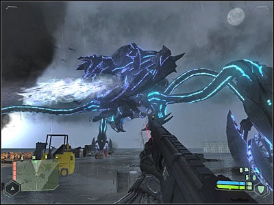 You will have to keep shooting at the alien Exosuit - FINAL MISSION - part 10 | FINAL MISSION - Reckoning - FINAL MISSION - Reckoning - Crysis Game Guide