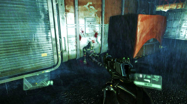 After you start the mission, walk down the platform to the left - Post Human - CELL intel data and posters - Crysis 3 - Game Guide and Walkthrough