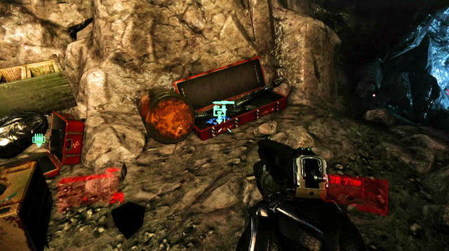 When you reach the first big open space along the tunnel, take the first turning to the right, (there will be a Ceph spaceship flying overhead a bit earlier) - Gods and Monsters - CELL intel data and posters - Crysis 3 - Game Guide and Walkthrough