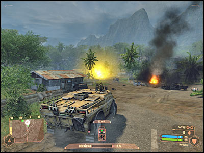 Eventually you should get to a large gas station (screen) - Reaching an allied VTOL - Mission 2: Shore Leave - Crysis Warhead - Game Guide and Walkthrough