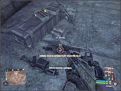 Exit the warehouse and start moving towards the pier, because that's where the submarine is located (screen) - Getting on board of a Korean submarine - Mission 2: Shore Leave - Crysis Warhead - Game Guide and Walkthrough