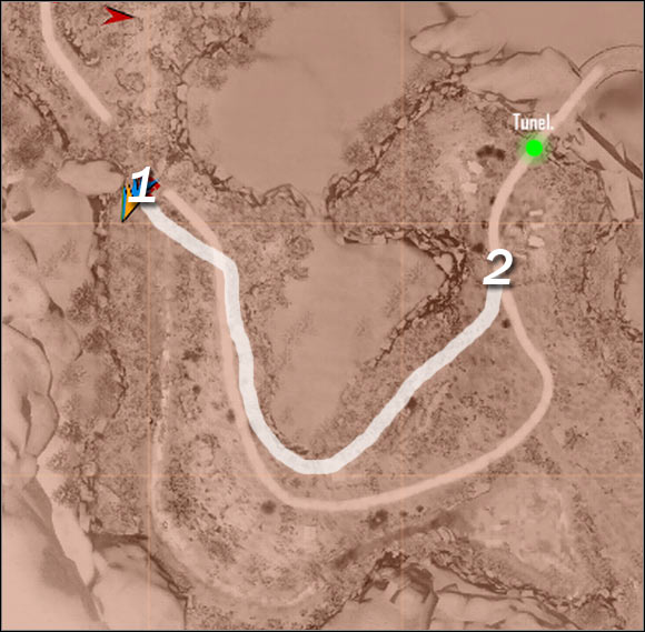 Map legend - Reaching the tunnel - Mission 3: Adapt or Perish - Crysis Warhead - Game Guide and Walkthrough