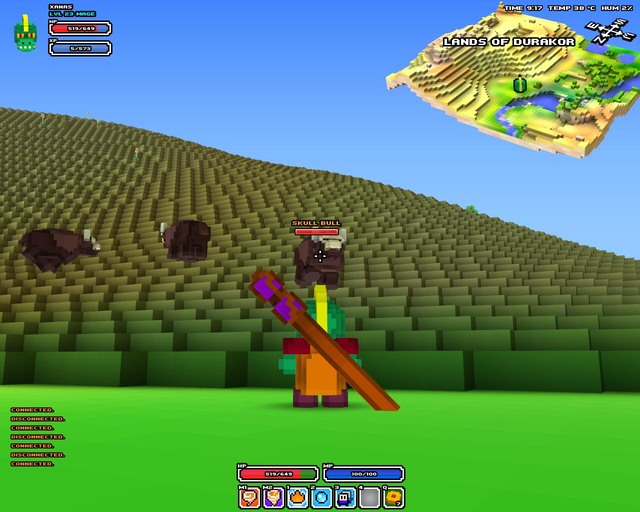 An enemy with the orange challenge difficulty level - Enemy types | Cube World - Gameplay Basics - Cube World Game Guide