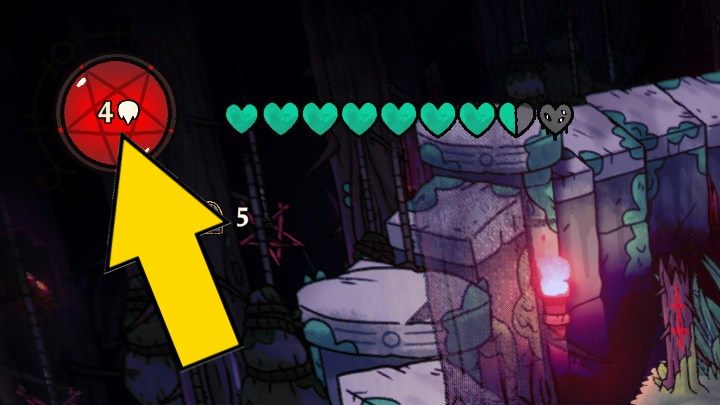 The Fervour Level Indicator tells you how many times you'll be able to use your currently equipped Curse - Cult of the Lamb: Game interface - Basics - Cult of the Lamb Guide