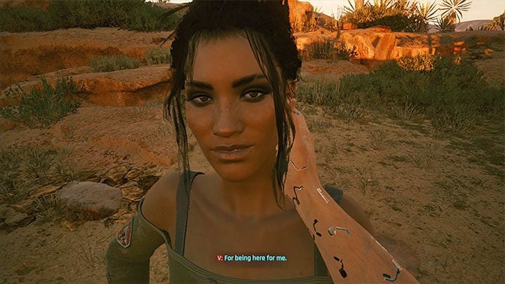 At the very end of the quest there is an opportunity to kiss Panam goodbye - Cyberpunk 2077: Panam Palmer - romances/sex - Cyberpunk 2077: Romances - Cyberpunk 2077 Guide