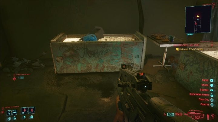 Walkthrough: your job is to get into the building, find the man's body and bring it outside - Cyberpunk 2077: SOS: Merc Needed, Badlands - Gigs, walkthrough, map - Cyberpunk 2077: Badlands - Cyberpunk 2077 Guide