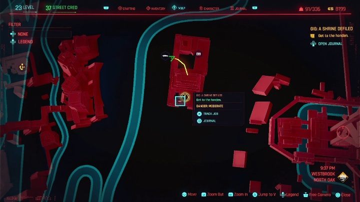 Location: northern part of Westbrook, North Oak - Cyberpunk 2077: Agent Saboteur - gigs, walkthrough, map - Cyberpunk 2077: Westbrook - Cyberpunk 2077 Guide