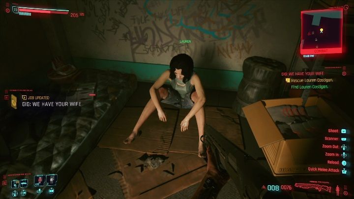 To find the woman go down to the basement and find the black door - Cyberpunk 2077: SOS: Merc Needed, Westbrook - gigs, walkthrough, map - Cyberpunk 2077: Westbrook - Cyberpunk 2077 Guide