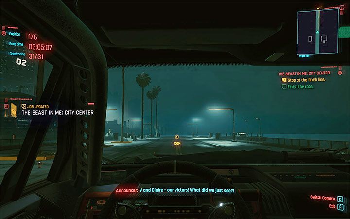 Winning the race is rewarded with credits , and in addition to passing each of them you have to be on the podium, i - Cyberpunk 2077: How to unlock Racing in Night City? - Cyberpunk 2077: Exploration - Cyberpunk 2077 Guide