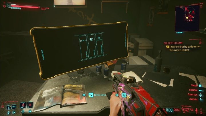 The target: data from a computer - Cyberpunk 2077: Thievery, Heywood - Gigs, walkthrough, map - Cyberpunk 2077: Heywood - Cyberpunk 2077 Guide