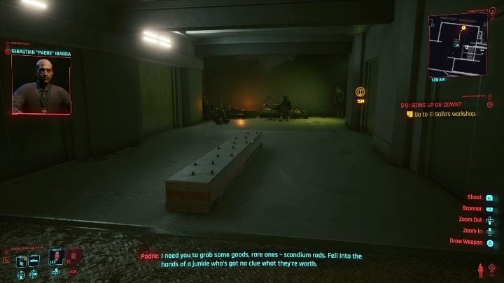 Walkthrough: your job is to get to the area under the stairs - Cyberpunk 2077: Thievery, Heywood - Gigs, walkthrough, map - Cyberpunk 2077: Heywood - Cyberpunk 2077 Guide