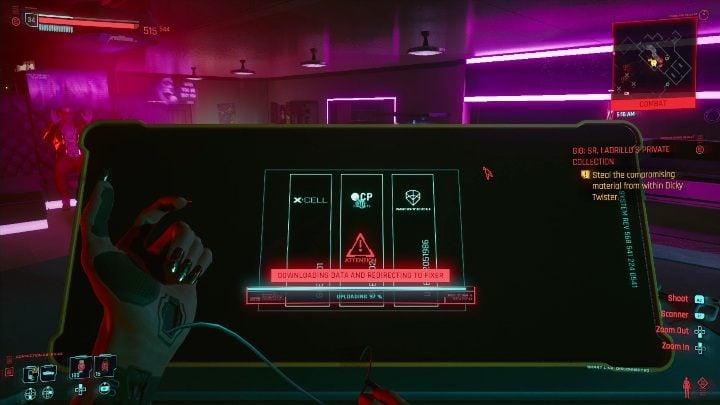 Objective: data from a computer - Cyberpunk 2077: Thievery, Heywood - Gigs, walkthrough, map - Cyberpunk 2077: Heywood - Cyberpunk 2077 Guide