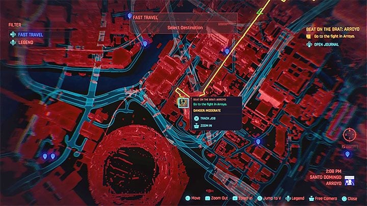 The location of the fight is a makeshift arena in the Arroyo subdistrict of Santo Domingo - Cyberpunk 2077: Beat on the Brat - walkthrough - Cyberpunk 2077: Exploration Side missions - Cyberpunk 2077 Guide