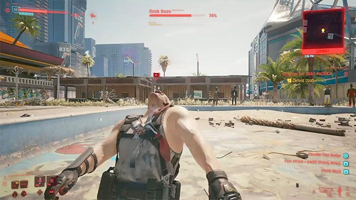 The fight takes place in an empty swimming pool - Cyberpunk 2077: Beat on the Brat - walkthrough - Cyberpunk 2077: Exploration Side missions - Cyberpunk 2077 Guide