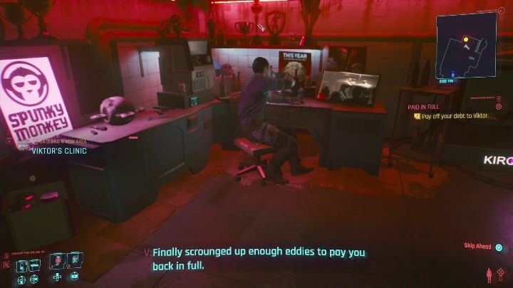 This is a very short mission, which you will receive right after completing the aforementioned main job - Cyberpunk 2077: Paid in full - walkthrough - Cyberpunk 2077: Exploration Side missions - Cyberpunk 2077 Guide