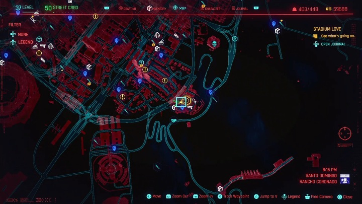 How to start: Complete the Playing for Time quest - Cyberpunk 2077: Stadium Love - walkthrough - Cyberpunk 2077: Exploration Side missions - Cyberpunk 2077 Guide