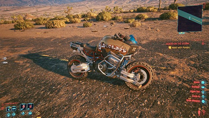 This motorcycle appears for the first time during the Life During Wartime story mission which is a part of Act 2 of the story - Cyberpunk 2077: List of free cars - Cyberpunk 2077: World Atlas - Cyberpunk 2077 Guide
