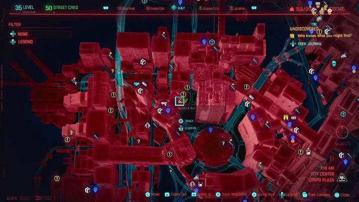 Norio Akuhara is located in an alleyway, in the middle of the City Center - Cyberpunk 2077: The Phantom of Night City - cyberpsycho sighting walkthrough - Cyberpunk 2077: Cyberpsycho Sighting - mini-bosses - Cyberpunk 2077 Guide