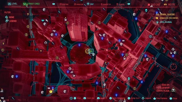 Location: Southern City Center, Corpo Plaza - Cyberpunk 2077: Thievery, City Center - Gigs, walkthrough, map - Cyberpunk 2077: City Center - Cyberpunk 2077 Guide