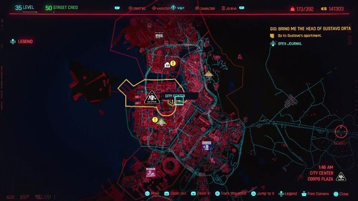 1 - Cyberpunk 2077: Gun for Hire, City Center - Gigs, walkthrough, map - Cyberpunk 2077: City Center - Cyberpunk 2077 Guide