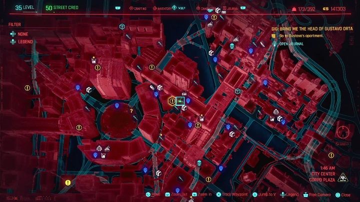 Location: Eastern City Center, Corpo Plaza - Cyberpunk 2077: Gun for Hire, City Center - Gigs, walkthrough, map - Cyberpunk 2077: City Center - Cyberpunk 2077 Guide