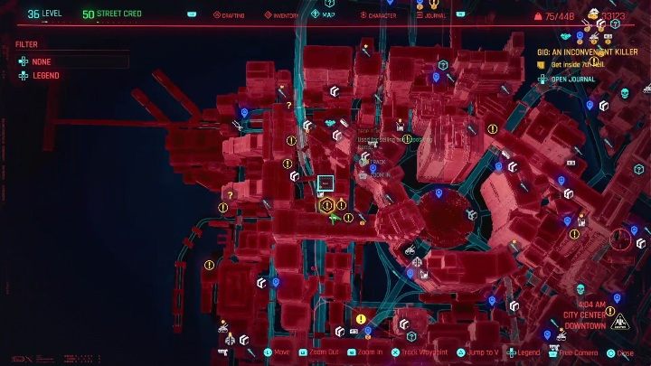 Location: Western City Center, Downtown - Cyberpunk 2077: Gun for Hire, City Center - Gigs, walkthrough, map - Cyberpunk 2077: City Center - Cyberpunk 2077 Guide