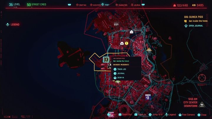 5 - Cyberpunk 2077: Gun for Hire, City Center - Gigs, walkthrough, map - Cyberpunk 2077: City Center - Cyberpunk 2077 Guide