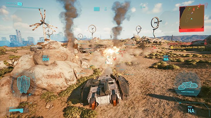 Regardless of how the encounter with Panam went, you will face a battle during which you can test the tank in a combat situation - Cyberpunk 2077: Queen of the Highway (Panam) - a guide, walkthrough - Cyberpunk 2077: Storyline quests - Cyberpunk 2077 Guide