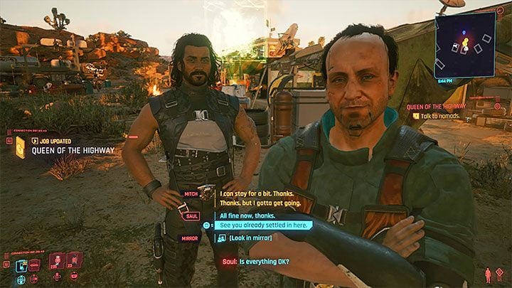 V will soon lose consciousness as a result of a malfunction of the Relic - Cyberpunk 2077: Queen of the Highway (Panam) - a guide, walkthrough - Cyberpunk 2077: Storyline quests - Cyberpunk 2077 Guide