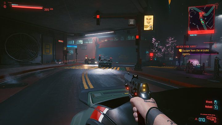 Thompson will drive as you lean out the window to eliminate the agents who are chasing you - Cyberpunk 2077: Transmission walkthrough - Cyberpunk 2077: Act 2 Main missions - Cyberpunk 2077 Guide
