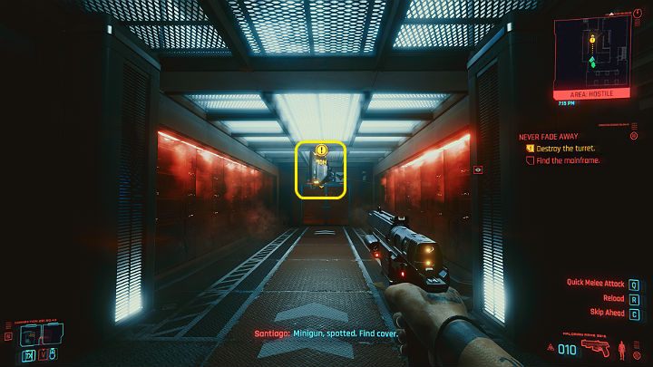 On the way you will come across additional security features, such as minigun turrets - Cyberpunk 2077: Transmission walkthrough - Cyberpunk 2077: Act 2 Main missions - Cyberpunk 2077 Guide