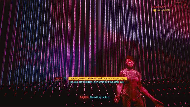 Go back to the BBS to talk to Brigitte - Cyberpunk 2077: Transmission walkthrough - Cyberpunk 2077: Act 2 Main missions - Cyberpunk 2077 Guide